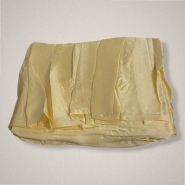 Amity Home Gold Satin Tudor Queen Silk Flutter Dust Bed Skirt 18" Drop