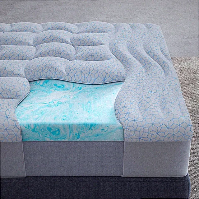 Cooling Gel Memory Foam Mattress Topper Twin Size - 4 Inch Dual Layer Comfort