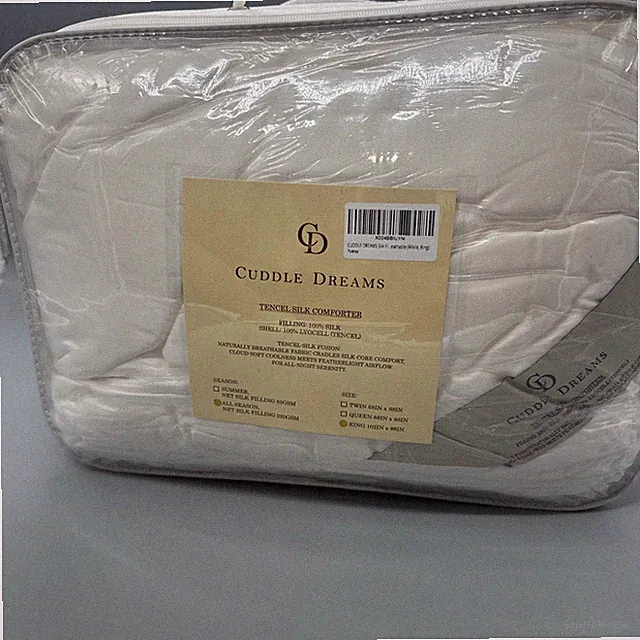 CUDDLE DREAMS- KING- Comforter 100% Silk Filling w/ 100% Tencel Cover NEW