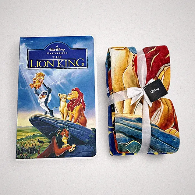 Disney Classic VHS Boxed Silk Touch Throw Blanket 50" × 70" Lion King NEW