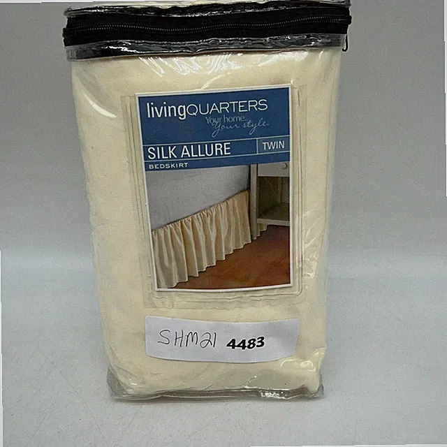Living Quarters Cream Silk Allure One Twin Bed Skirt Finish Twin Size