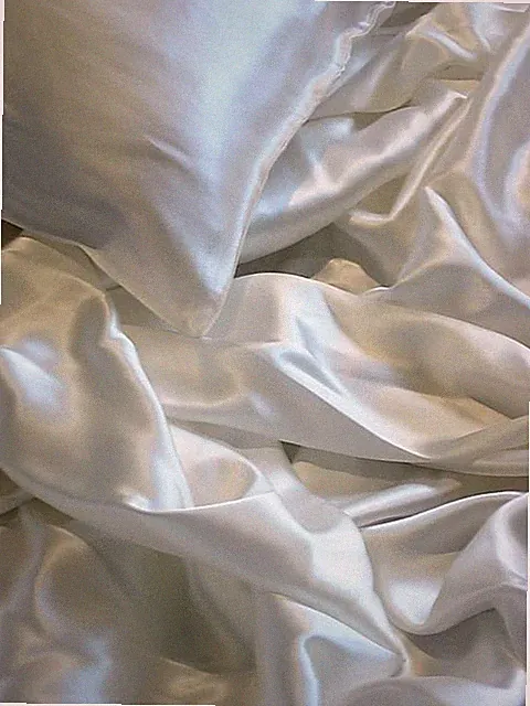 Luxurious 100% silk charmeuse Duvet Cover King White LAST ONE