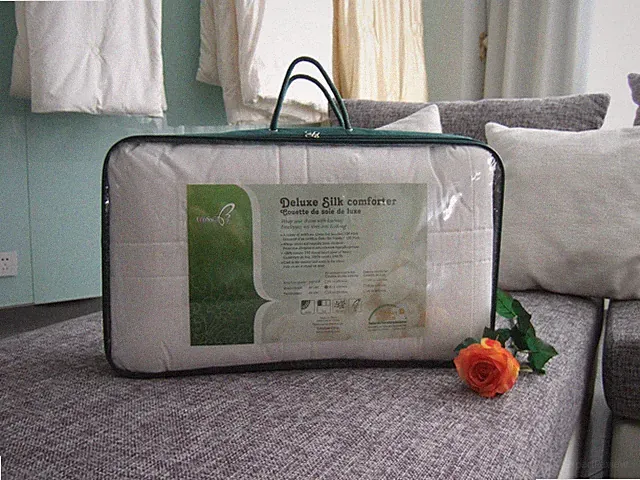 Machine Washable Silk Filled Comforter Duvet Queen AL_S