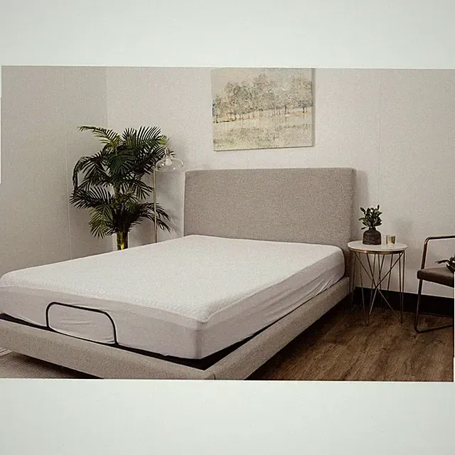 OMNE SLEEP Cool Ice Mattress Protector Full White Silk Polyester Hypoallergenic