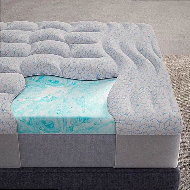 Queen 4" Dual Layer Cooling Memory Foam Mattress Topper for Back Pain Relief