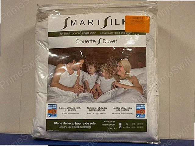 SMARTSILK 100% Silk Filled Duvet Asthma Allergy Cotton Cover 106x96 - Brand New